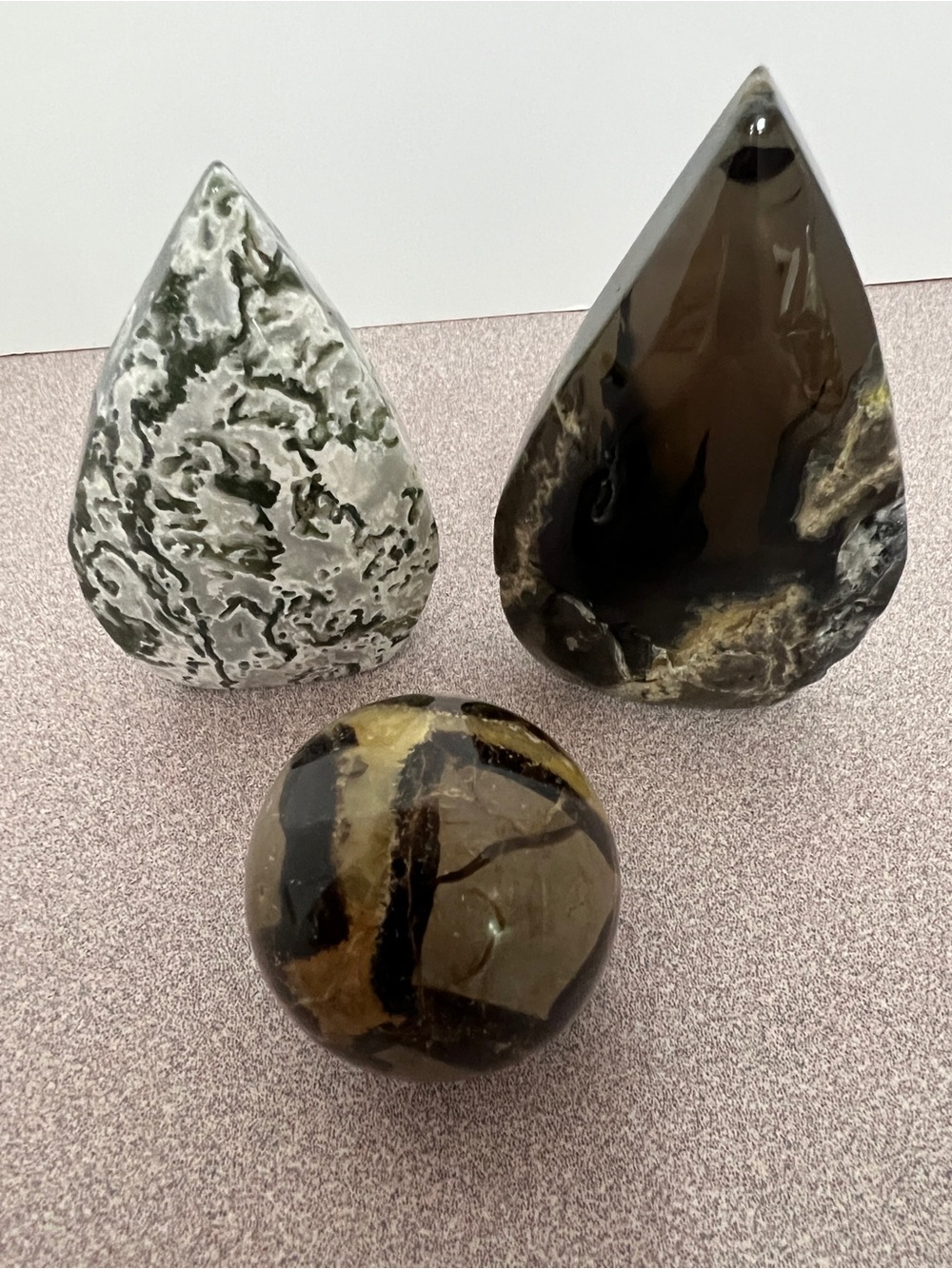 Lot of 3: 2 teardrops and sphere